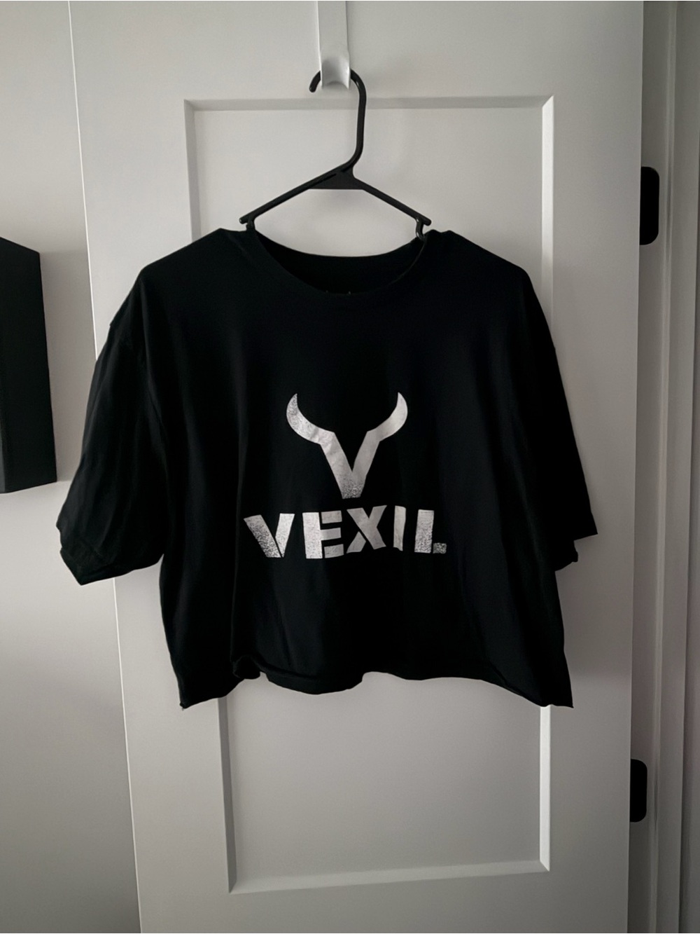 Vexil Black Graphic Crop Tee